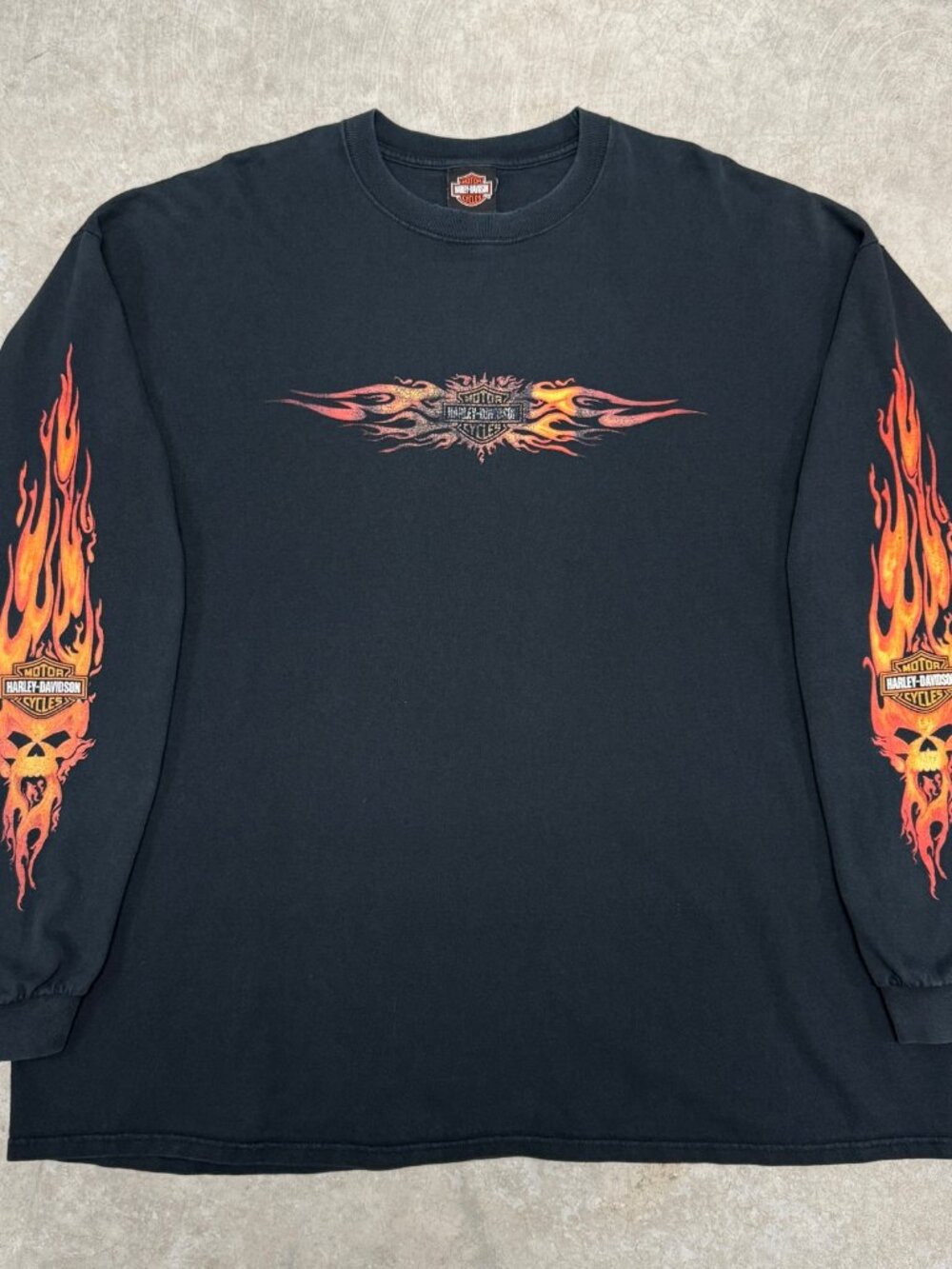 Vintage Harley Davidson Flame Skull Longsleeve